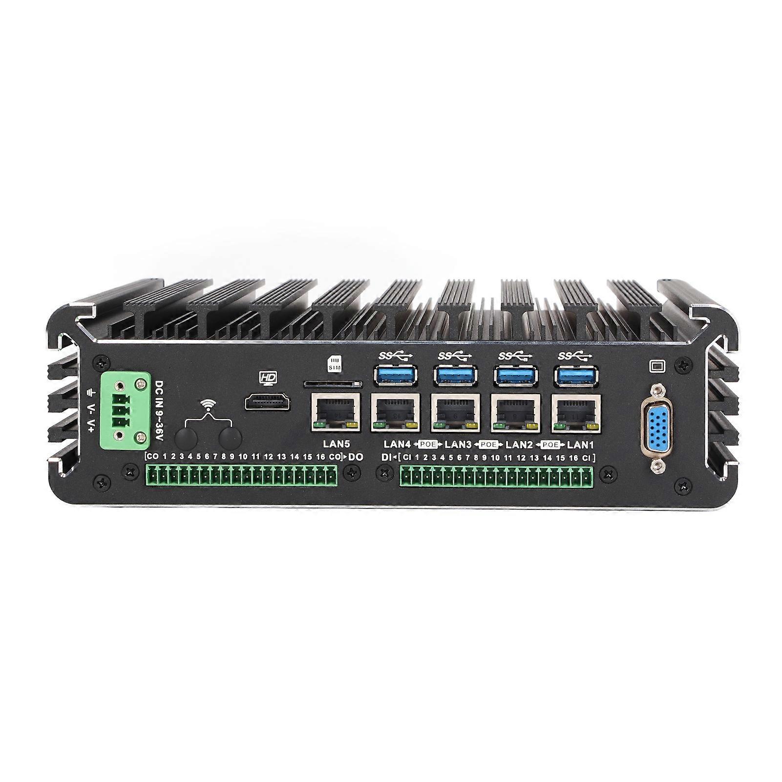 4 Channel POE 2 Core Industrial PC Control Computer I3 6100U 4G 64G 100‑240V with UK Plug for Equipment