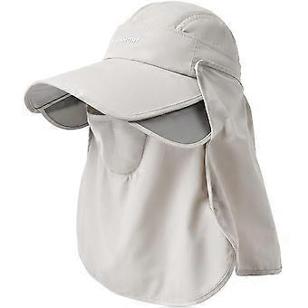 Multifunktionaler Sonnenhte fr Damen UV-bestndiger Damen Blackout Hut Outdoor Wanderhut mit Gesichts- und Nackenschutz