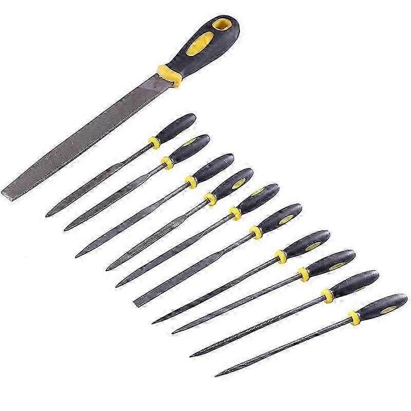 11Pcs Needle File Set, Alloy Steel Hand Metal File Rasp Tools for Wood/Soft Metal/Plastic and Hobby