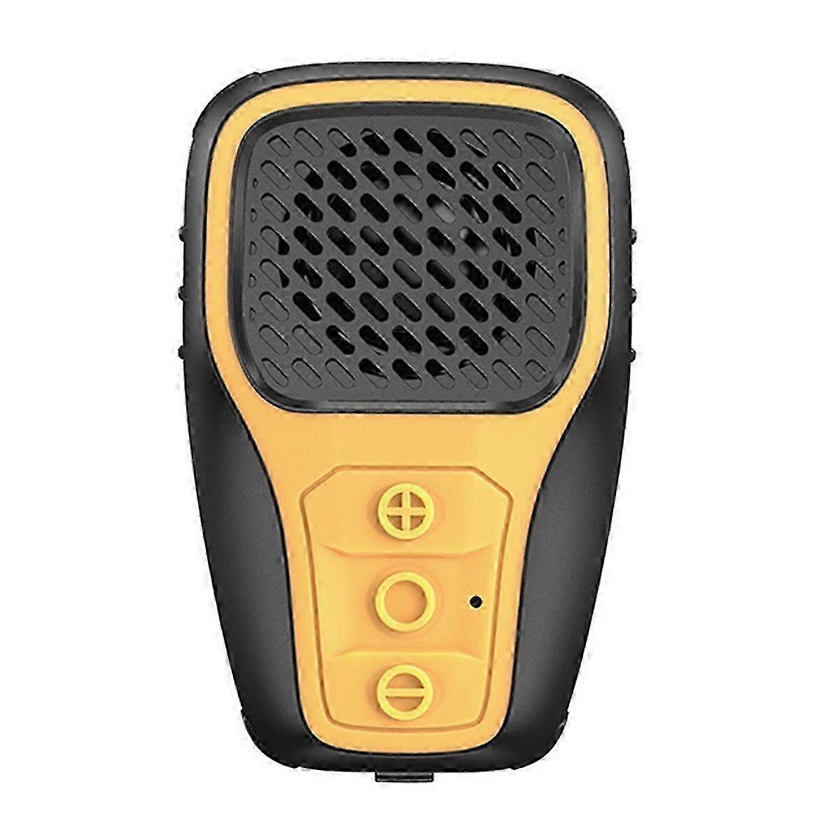Portable Mini Magnetic Suction Waterproof Stereo Column Subwoofer with Wearable Wireless Bluetooth Speaker in Black and Yellow