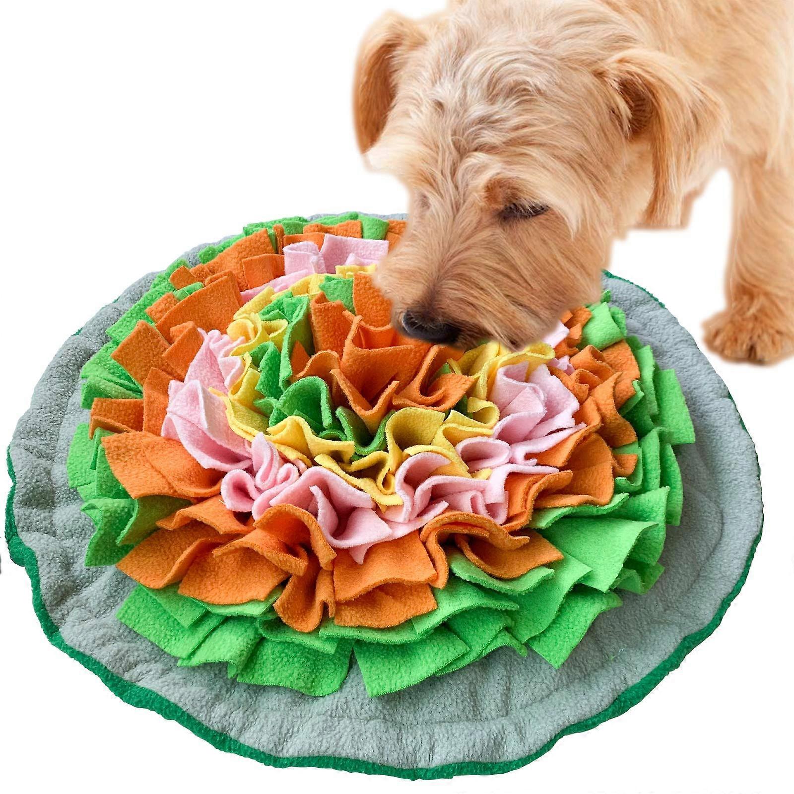Sniffing Rug Dogs, Interactive Food Puzzle Blanket, Nosework Feeding Bowl, Sniffing Cushion for Cats, Puppies, Small, Medium Pets Grass