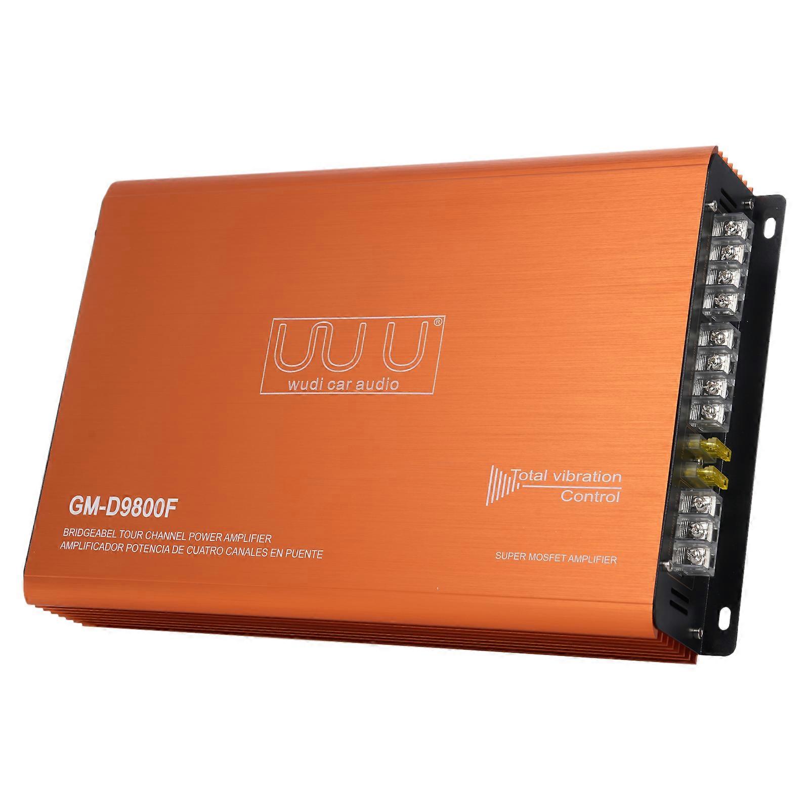 Wudi Audio Systems, 4-Kanal-Autoverstärker, 4 x 100W 4-16 Ohm stabile Audio-Endstufe