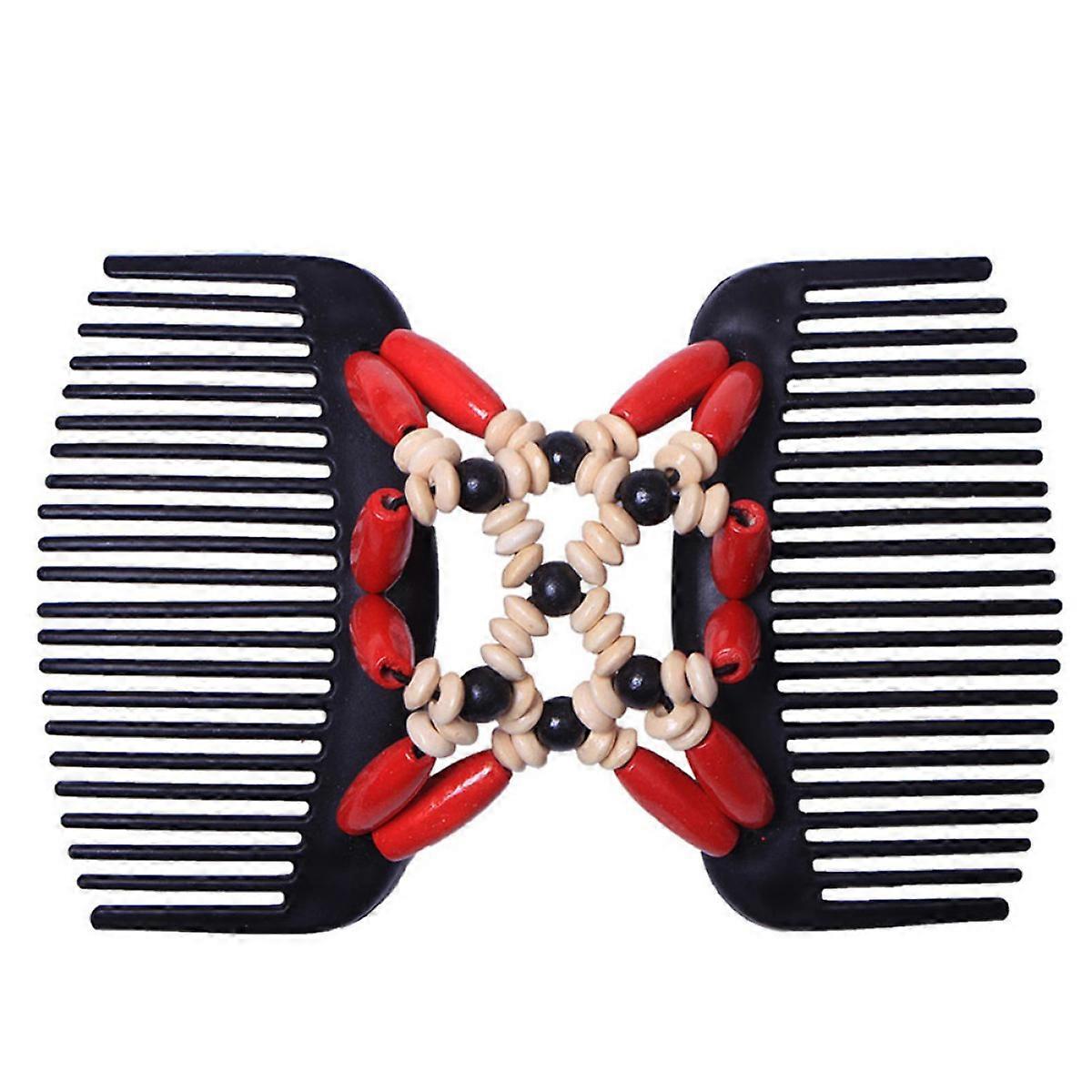 Haarstyling-Clip, Kamm, Holzperlenkamm