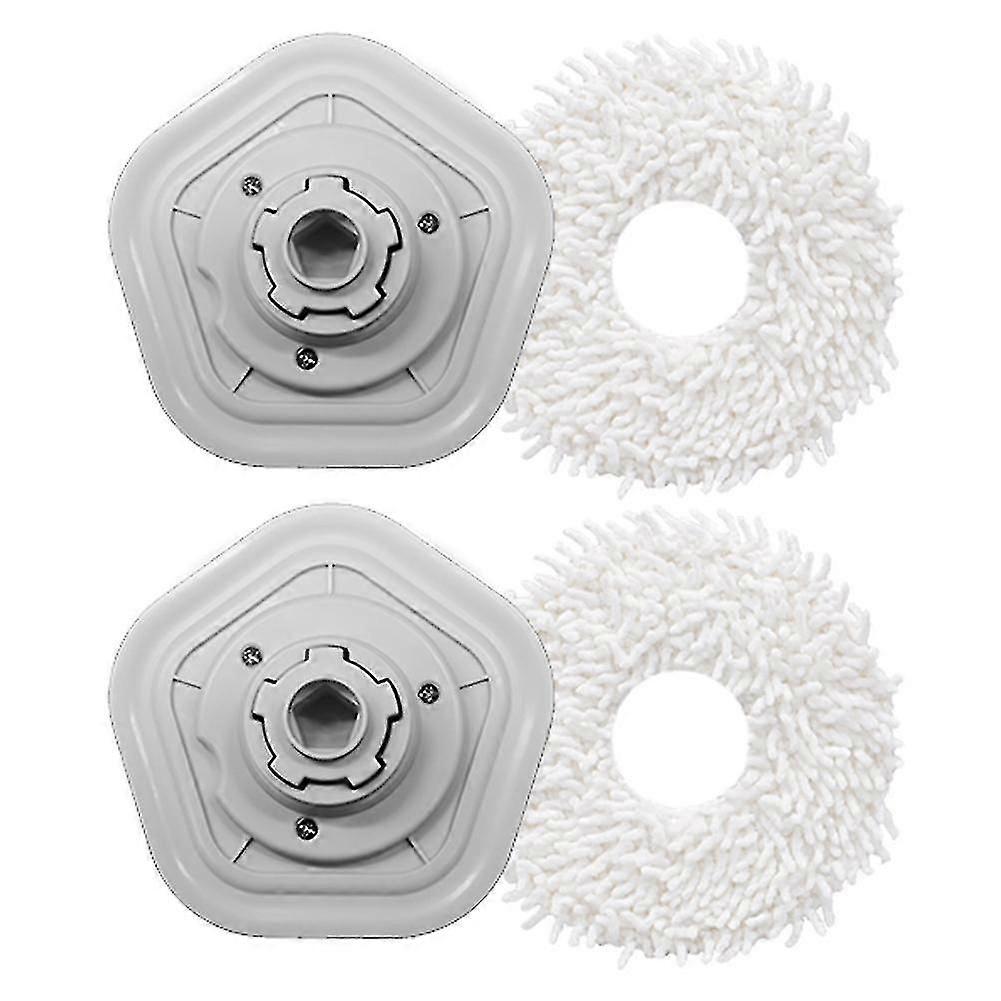 4 Pcs Upgraded Replaceable Mop Cloth And Mop Cloth Support
