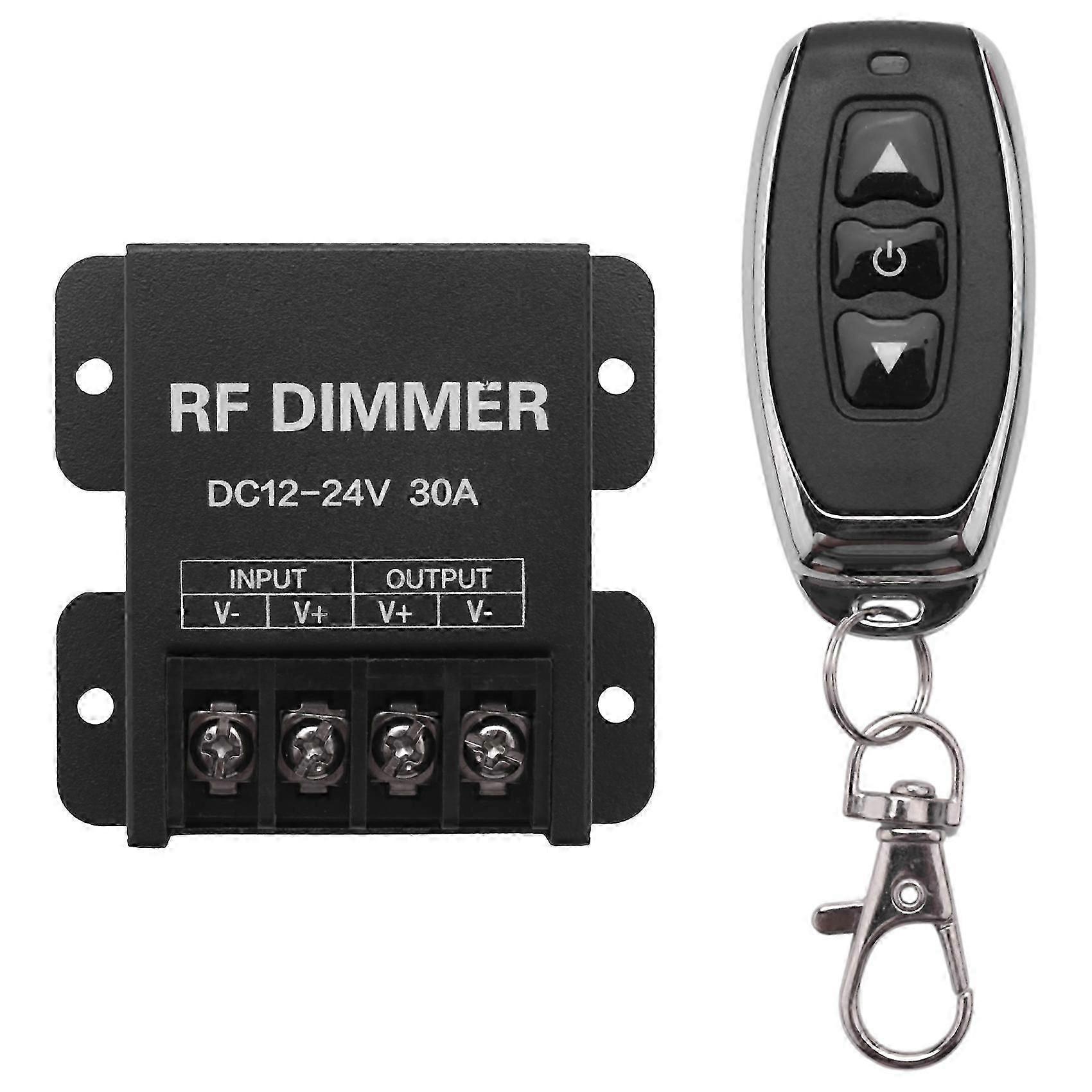 12V RF LED Dimmer Wireless Brightness 3 Keys Remote Controller DC 12V- 24V 30A 360W 720W for 5050 3