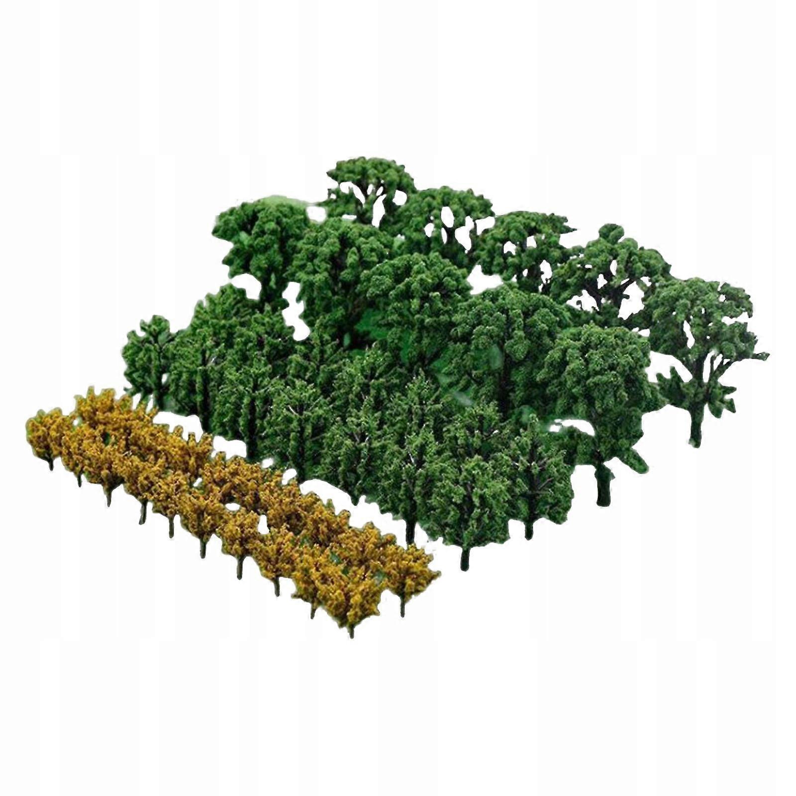 50pcs Realistic Scenery Train Scenery Mixed Miniature Trees For Banyan Tree