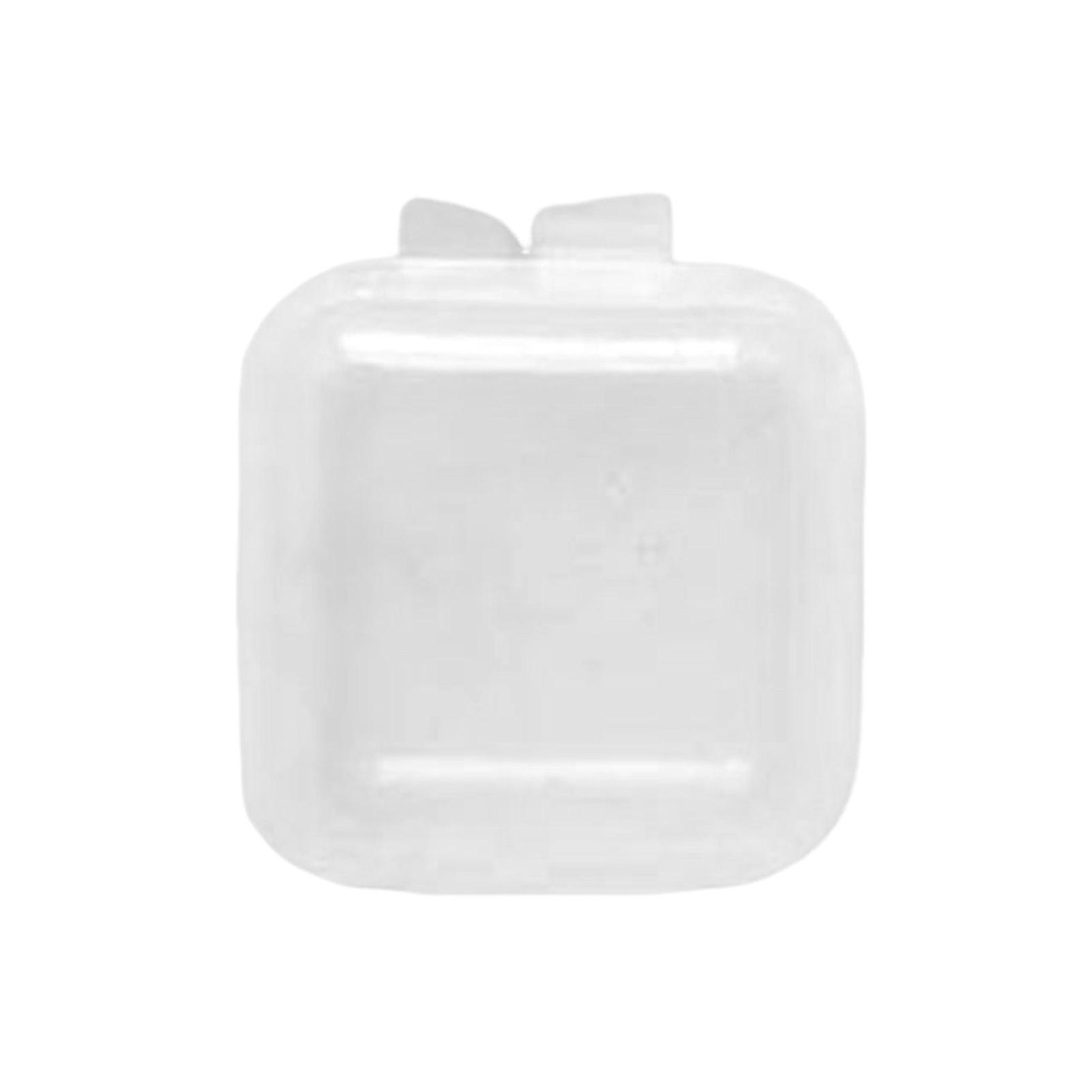 Mini Clear Plastic Storage Box 100pcs Smooth Seamless Organizer with Hinged Lid