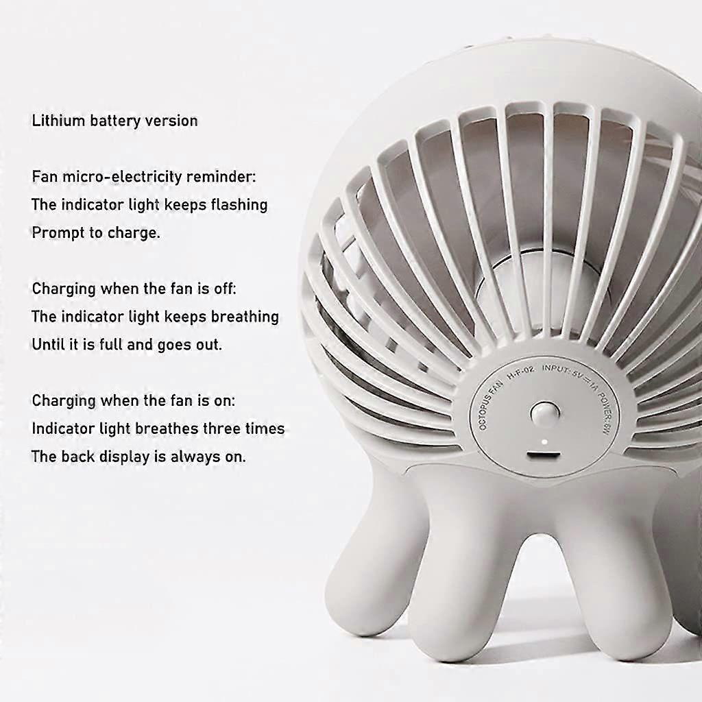 Creativity Octopus Portable Desk Fan  (Grey)