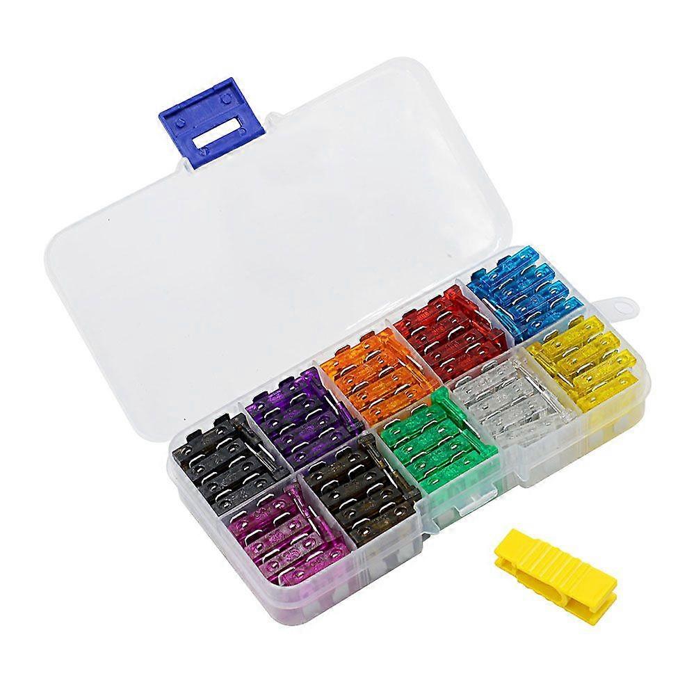 100/120pcs Auto Blade Type Fuse Set Assortment 2-35A Car Blade Fuse Set Accessories Blade Type Car Fuse Combination with Box