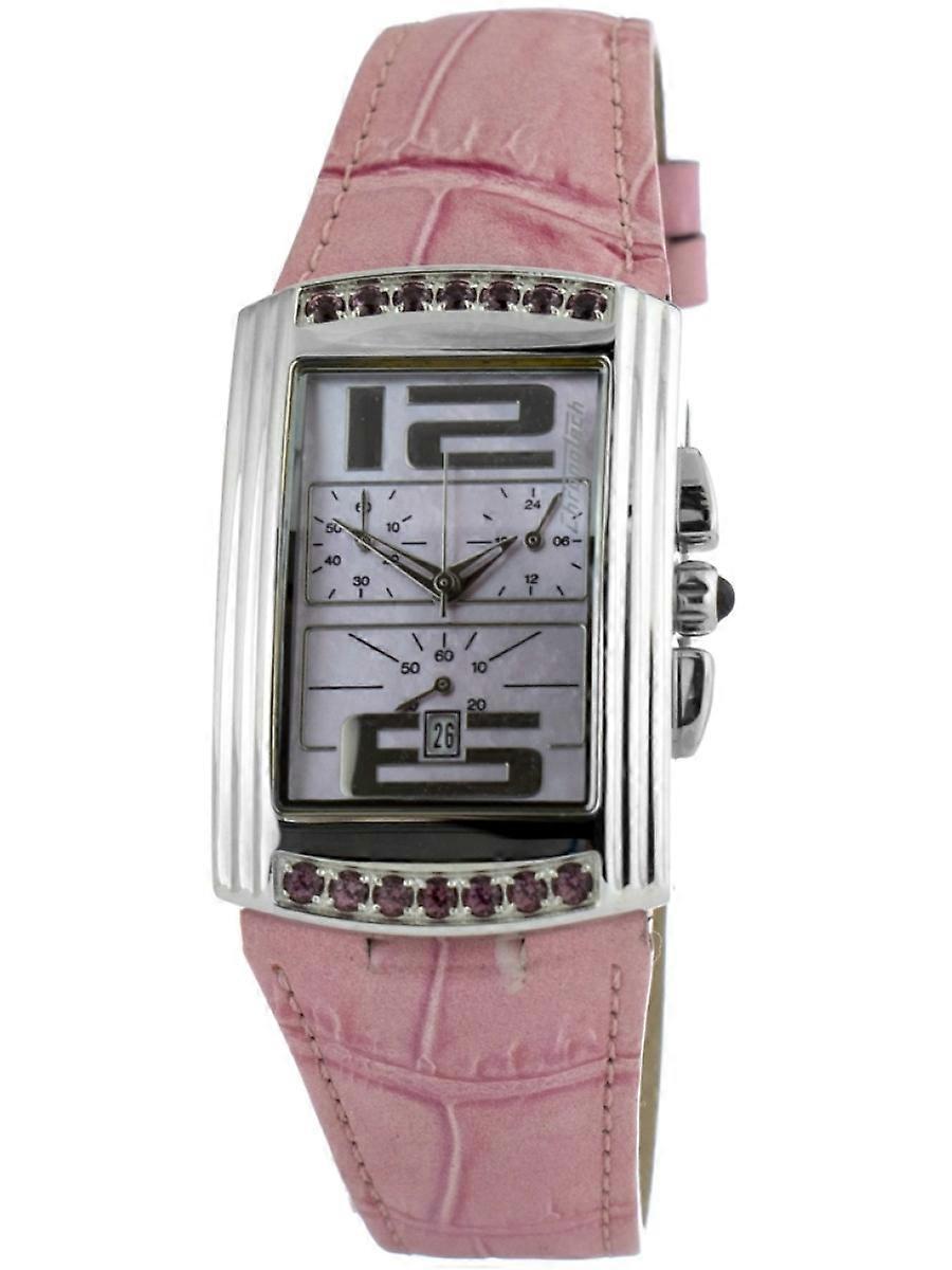 Chronotech Cuir Véritable Cuir Véritable CT7018B-02S Montre Femme