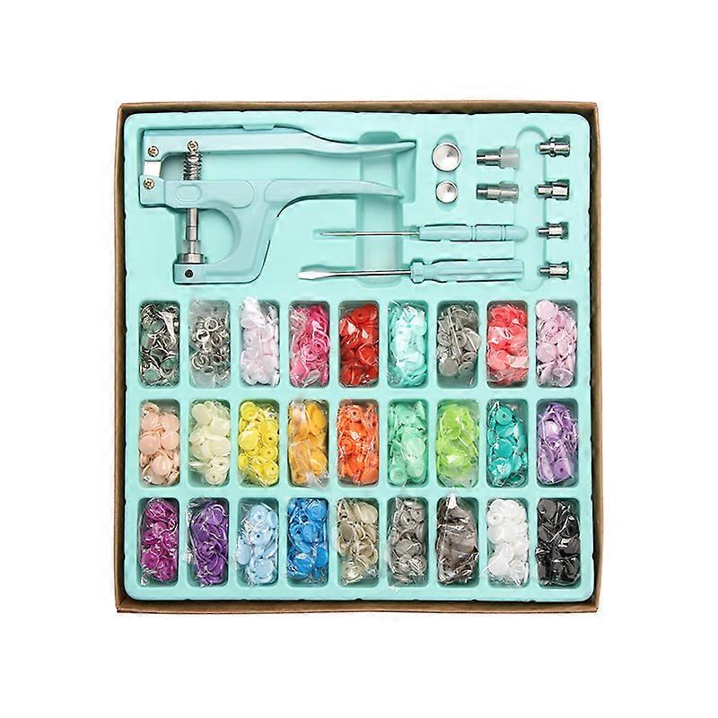 Snap Fasteners Button with Pliers Tool, Plastic Metal Snaps No-Sew Buttons for Clothes, Wallets and