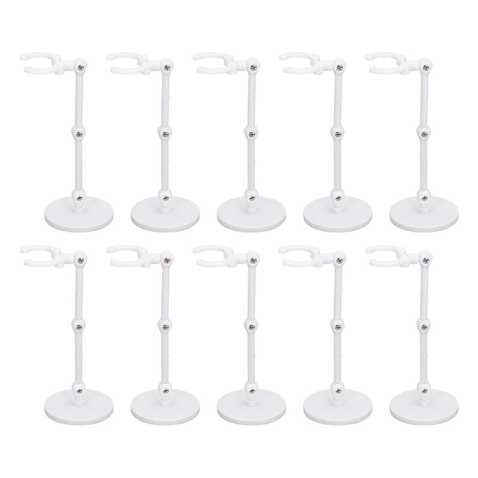 10 Sets Doll Stands Display Holders Action Figure Stand Mini Doll Support Frame Compatible For 6 Inch Models White 