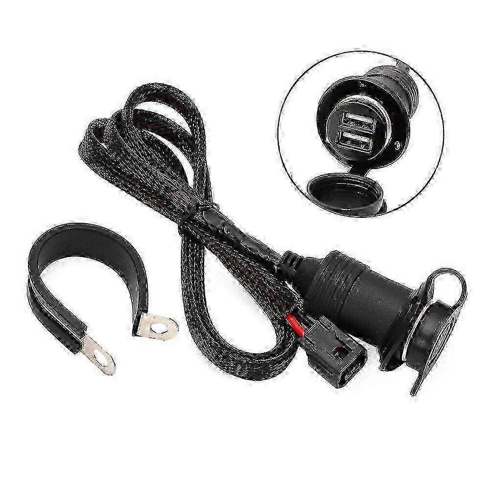 Pentru Honda CRF300L CRF250L - Rally Dual USB Accessory Outlet Socket Switched Power 17 pe Plug And Play Rezistent la praf--