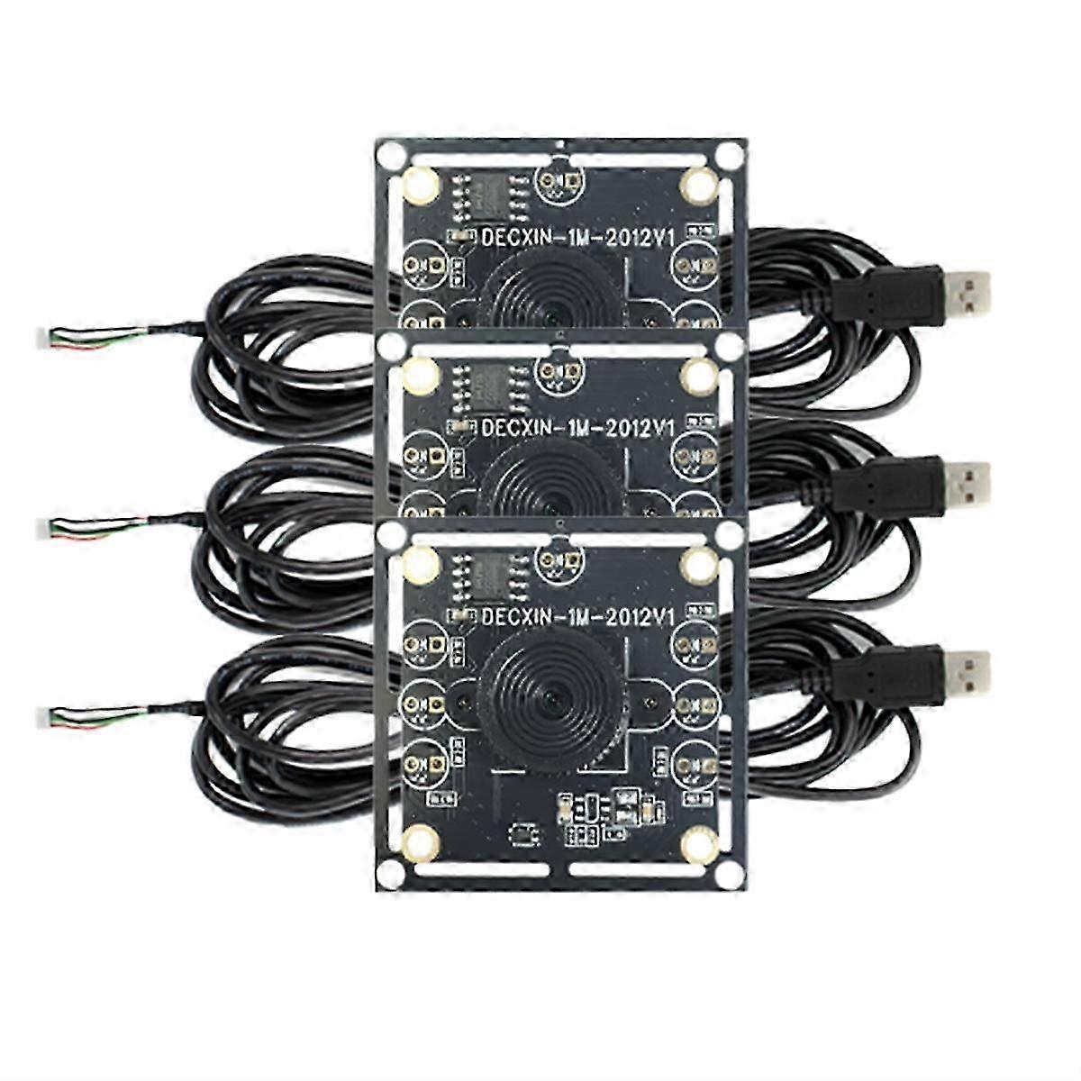 New 3Pcs 100 Degree Camera Module 1MP OV9732 1280x720 USB Free Driver Manual Focus, with 2 Meter Ca