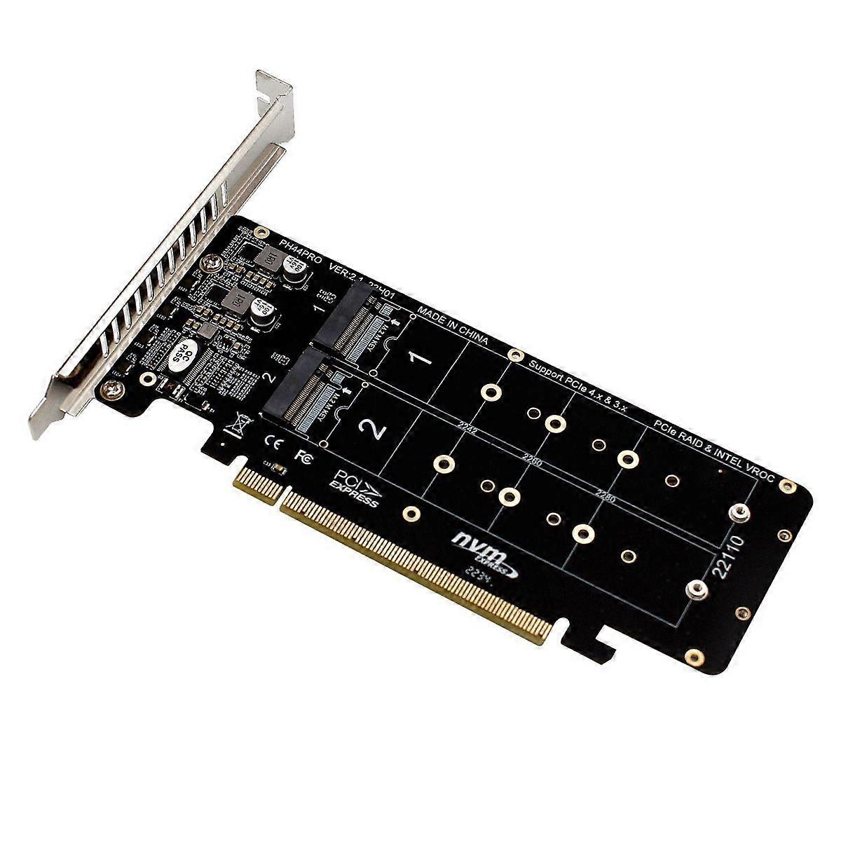 Suitable for PCIeX16 to M.2 M-key NVMEx4SSD 2U server RAID array expansion adapter split card