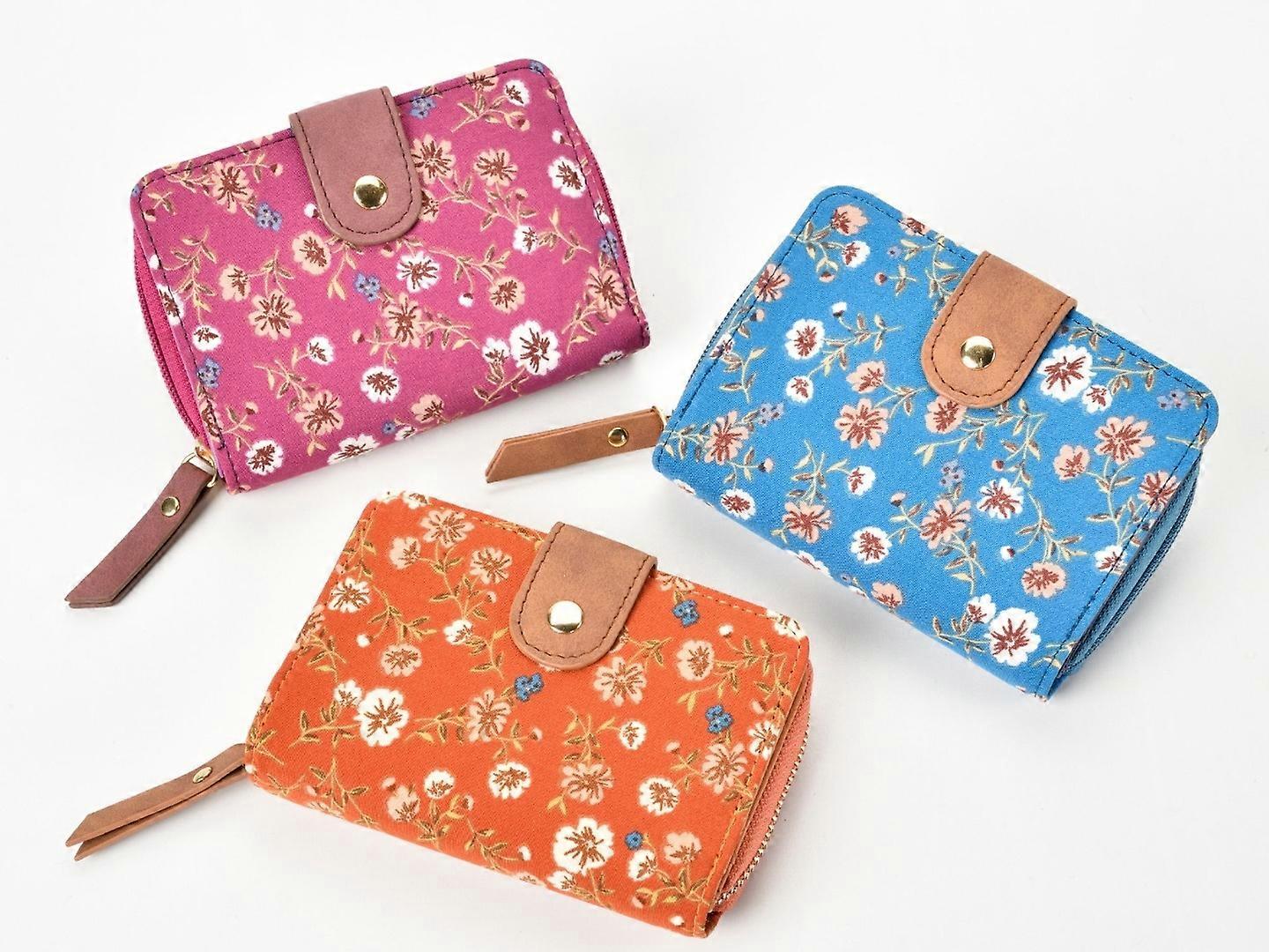 Love EMVY Ladies Floral Medium Tab Purse with ID Window