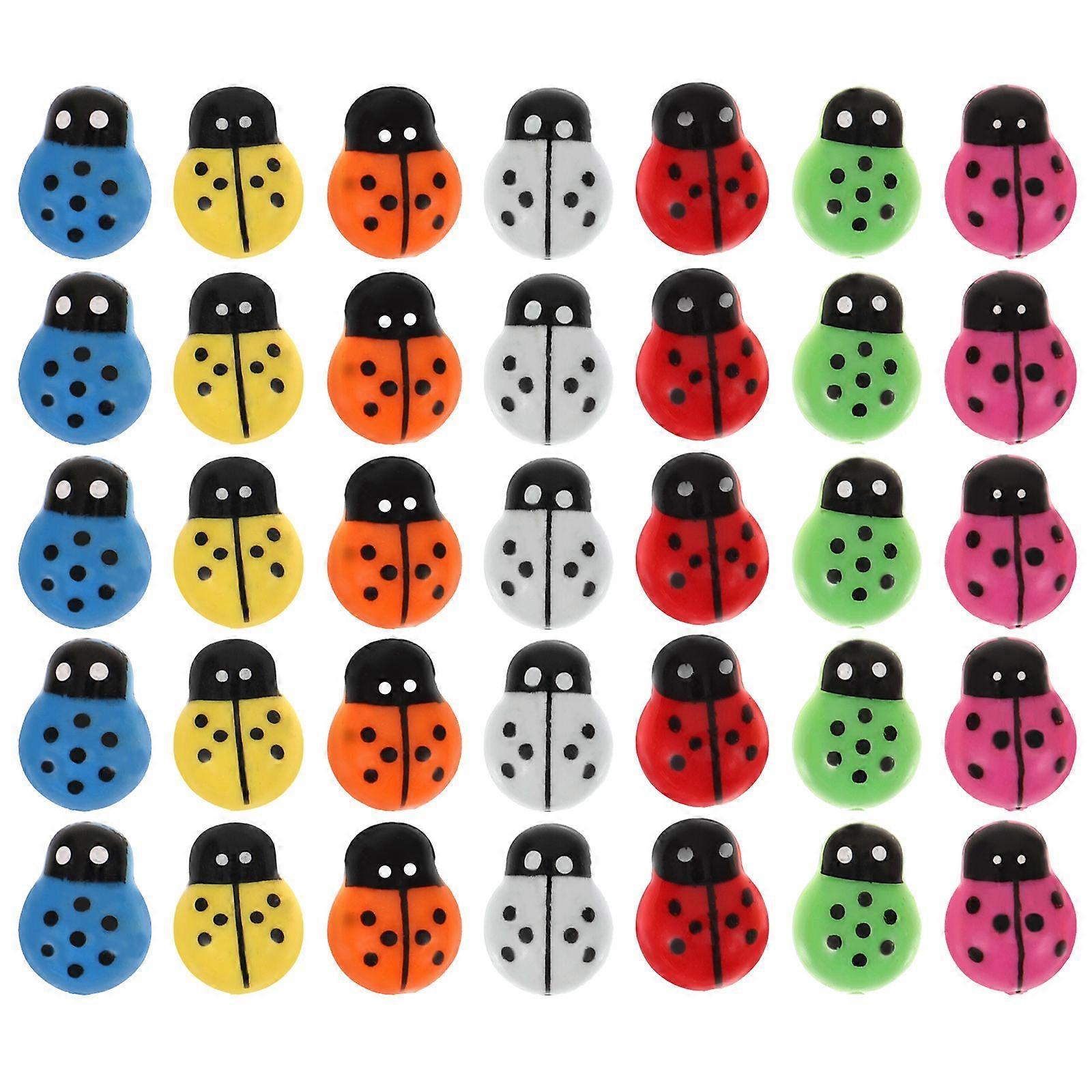 80pcs Mini Ladybugs Miniature Garden Ladybug Figures Ladybug Charms for Crafts