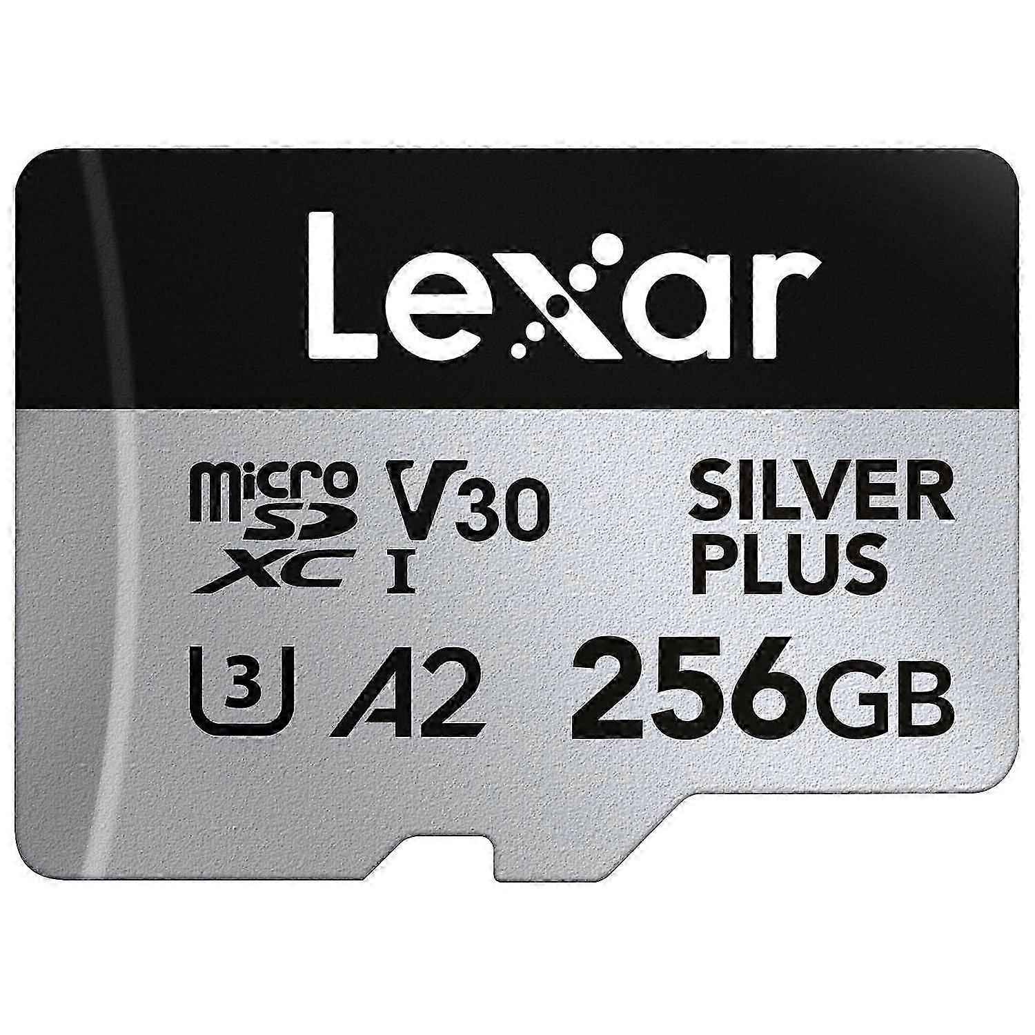 LEXAR Silver Plus 256GB TF Card Phone Camera U3 205MB/s Read Speed Memory Card
