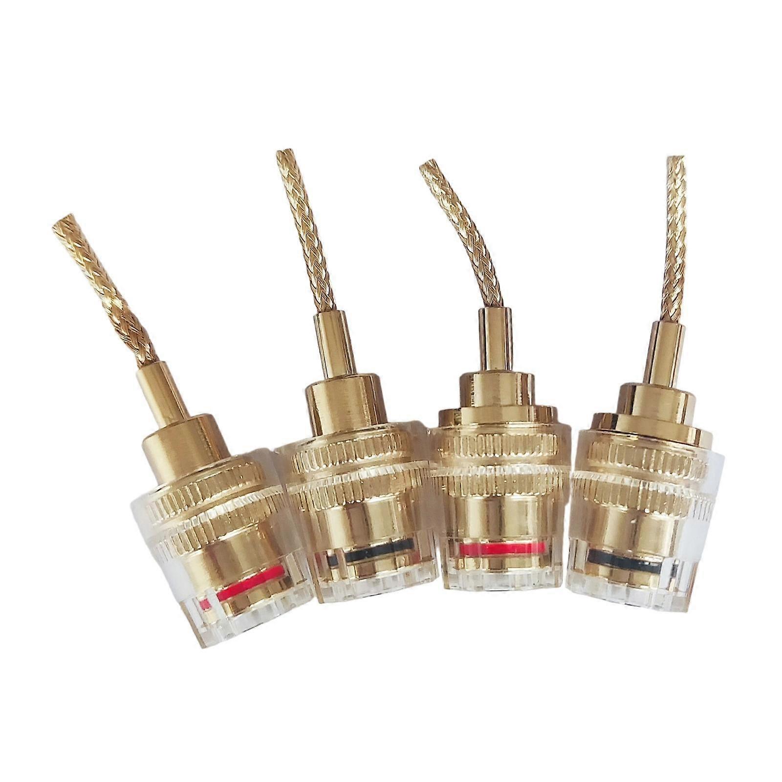 4 Pieces Binding Post Connector Adapter Audio Easily Install Banana Plug