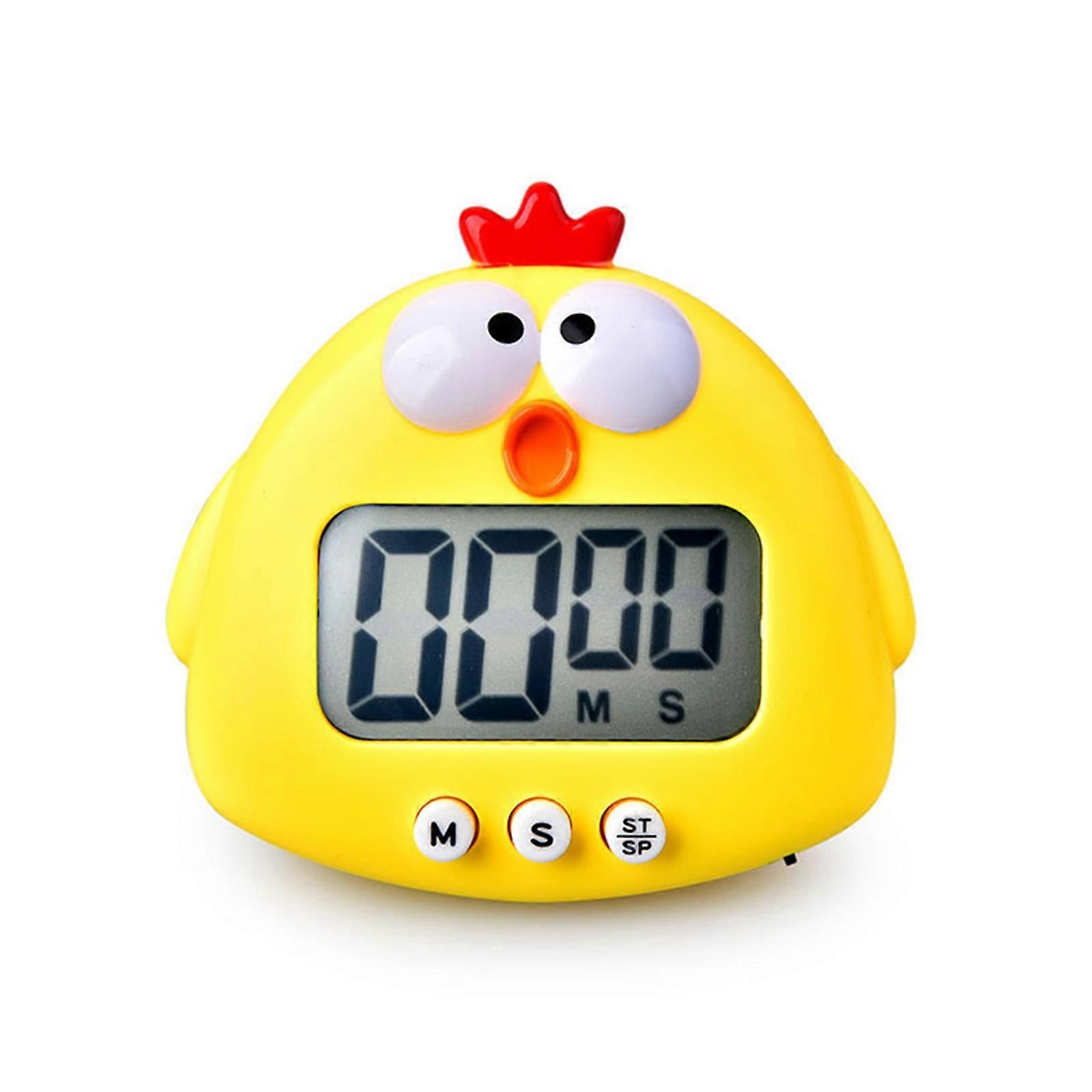 Cute Cartoon Chicken Pig Electronic LCD Digital Countdown Kitchen Timer Cooking Baking Helper Reminder Tool Multicolor