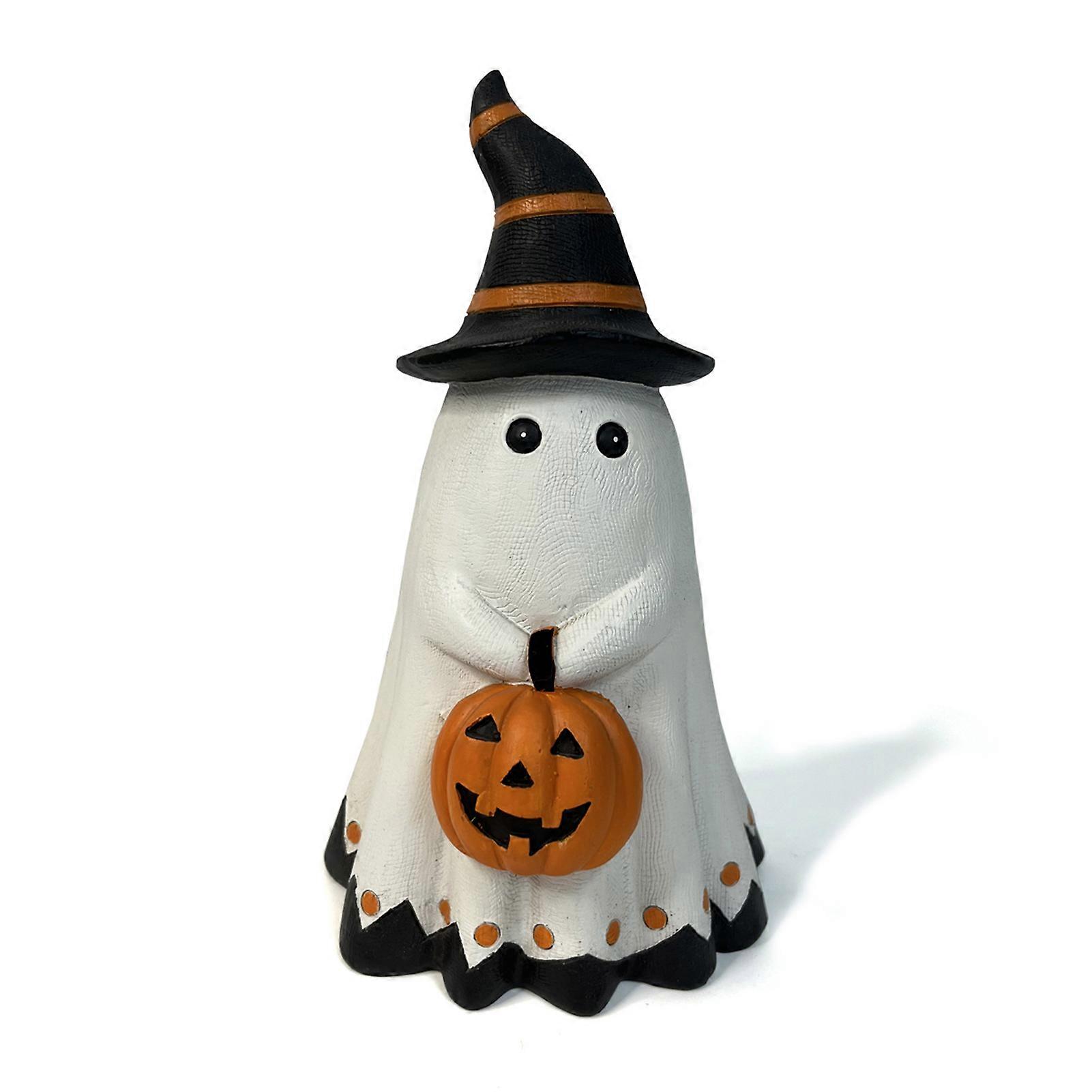 Halloween Ghost Sculpture White Ghost Figurines Tabletop Decorations