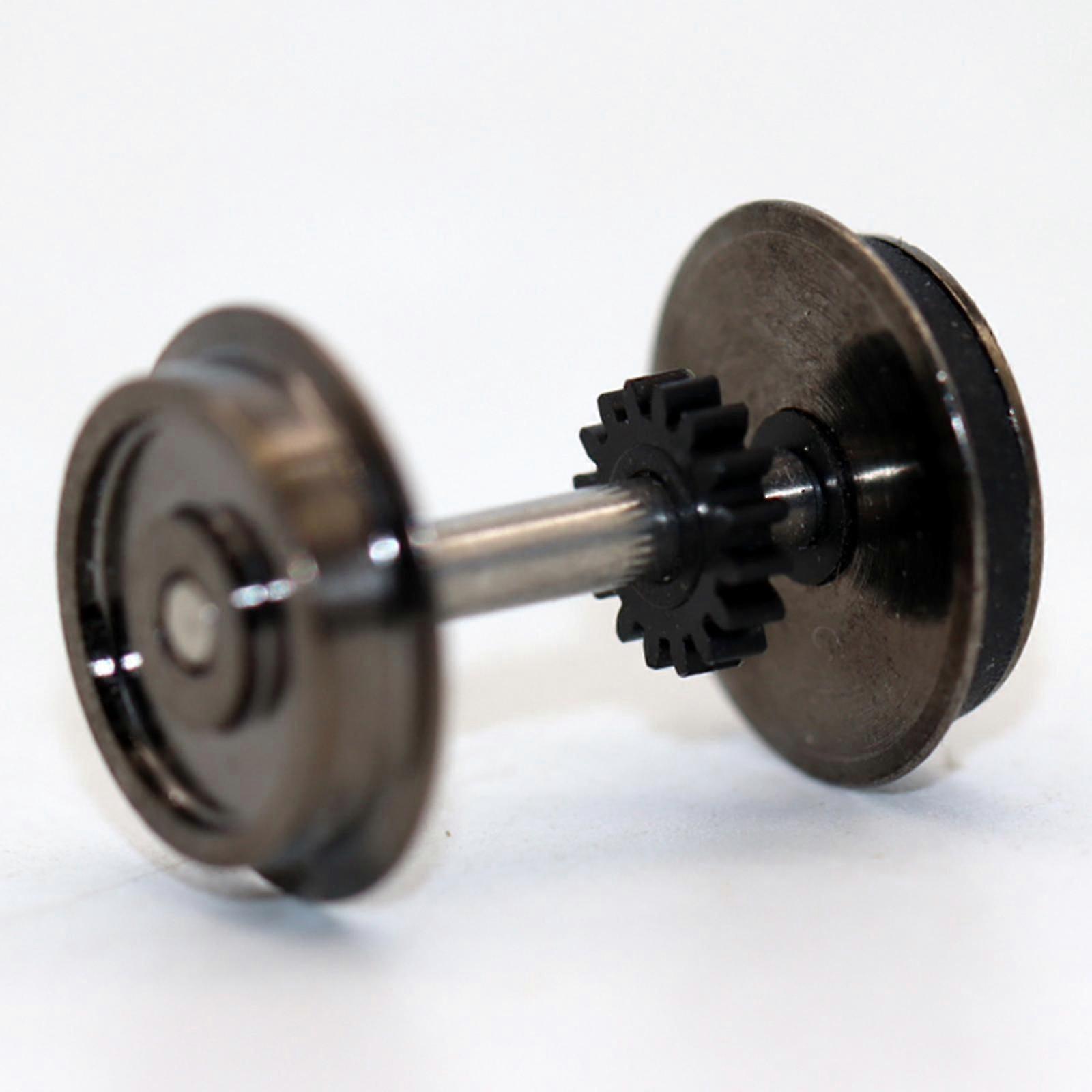 Set of 2 Metal Wheels Replacement Parts for 1/87 Scale Model Train DIY Projects