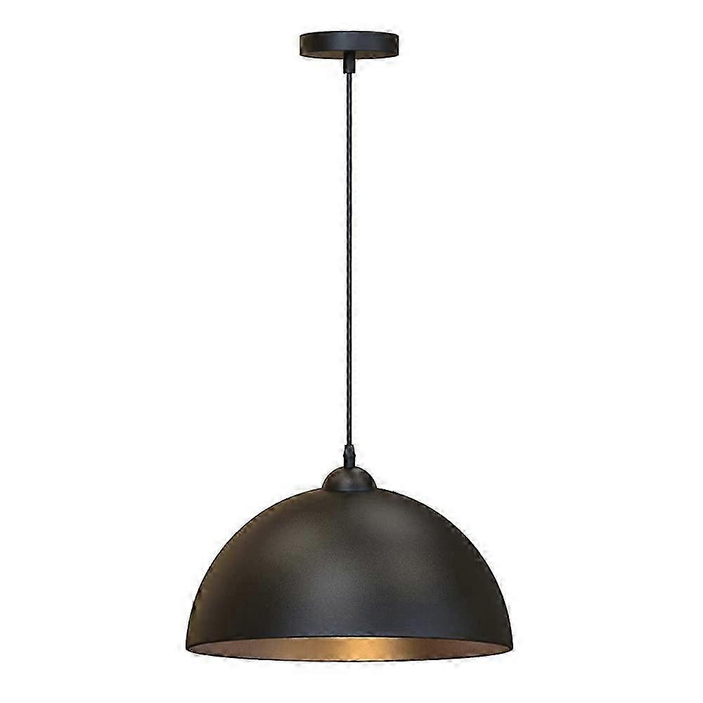 Adjustable Retro Industrial Style Pendant Light - Single Ceiling Lamp Compatible with E27 Bulbs in Black Finish