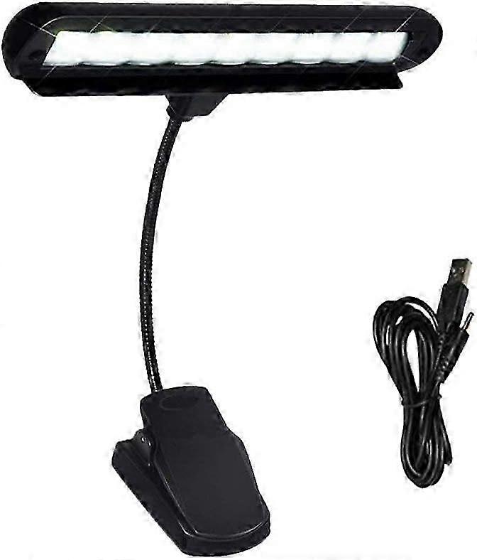Adjustable 9 LED USB Music Stand Light with Clamp - Orchestra Reading Lamp 2024