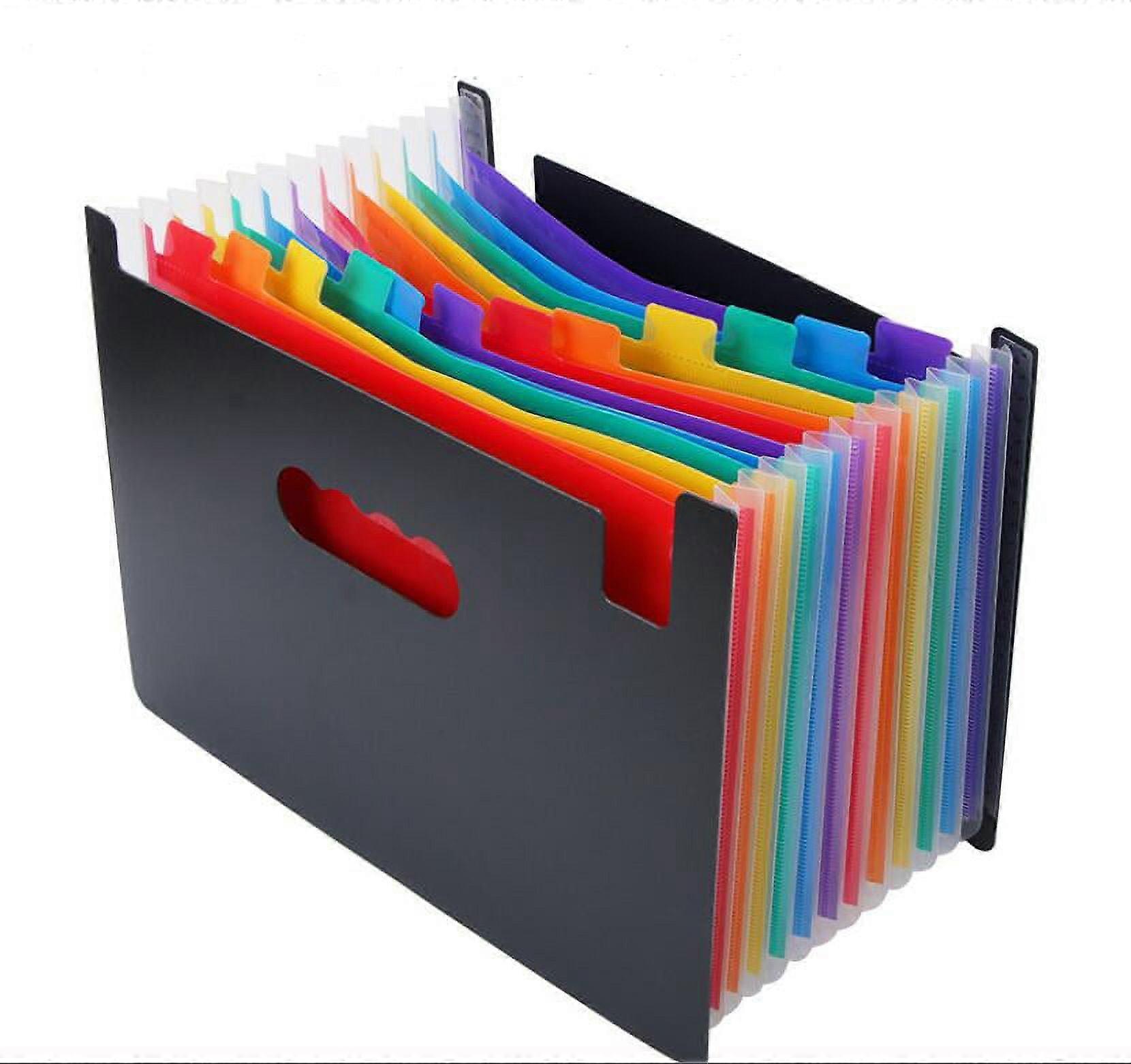 Document Folder A4 Expandable File Organizer With Elastic Band And Locking Button Organizer Folder For Home Or Office (12 Compartments)