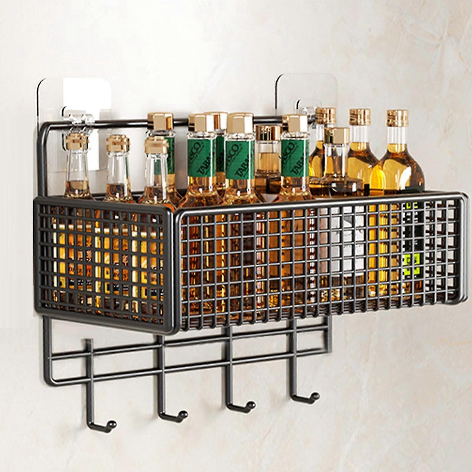 Wall-Mounted Spice Jar Holder - 26cm/10.2in Kitchen Organizer