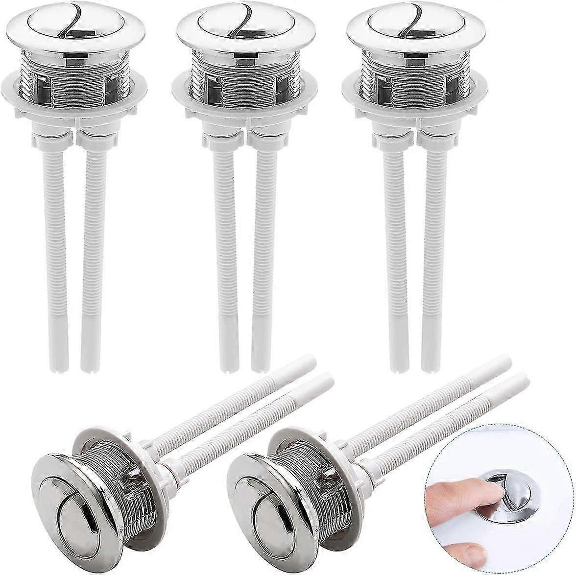 5pcs 38mm Toilet Knobs, Double Push Flush Button, Tank Reservoir Replacement