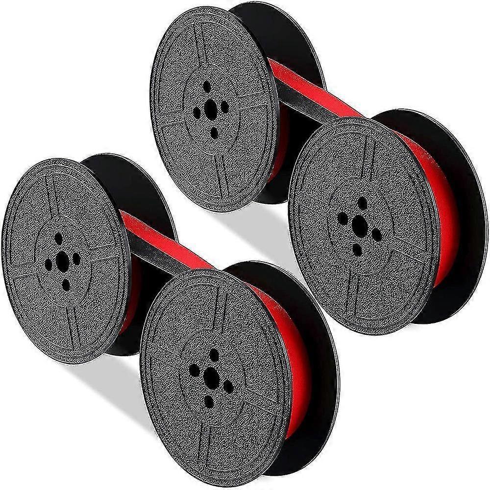 2-Pack Red & Black Typewriter Ribbon Spool Replacement Ink Cartridge for Manual Typewriters