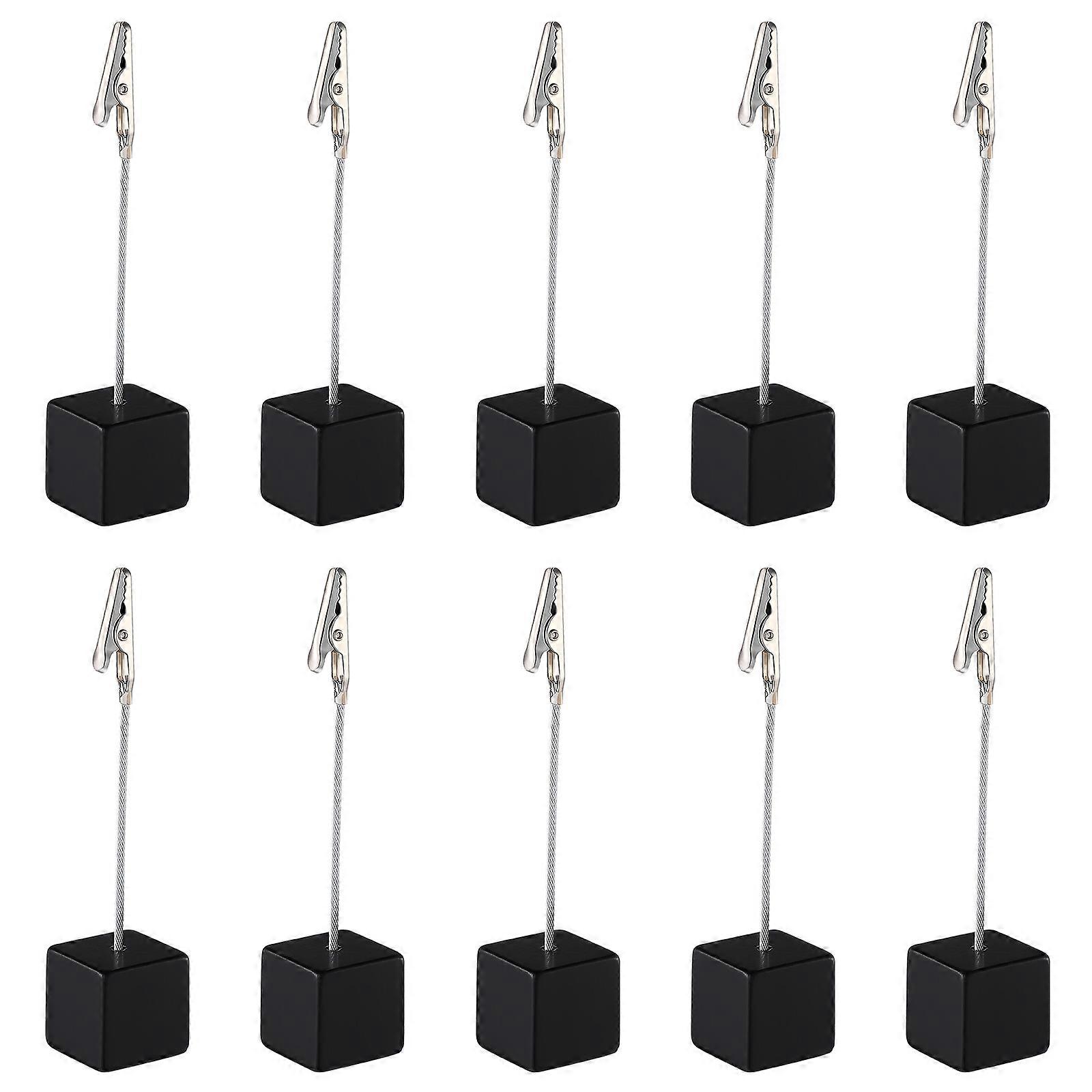 Versatile Desk Card Holder, Holds Memos Photos and More with Cubic Shape Base