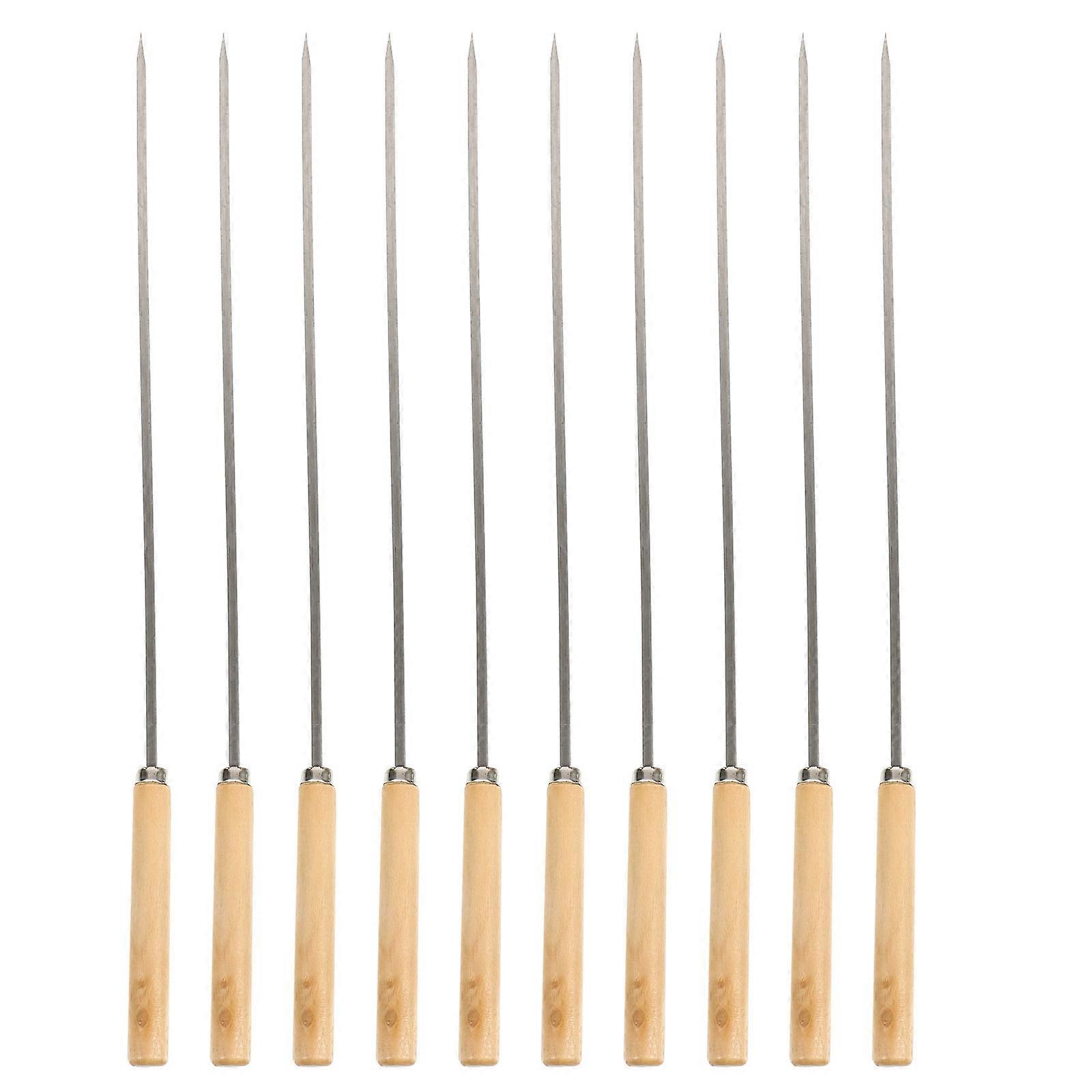 10Pcs MultiColor BBQ Skewers for Grilling Perfect for Parties and Camping Made of Durable Stainless Steel