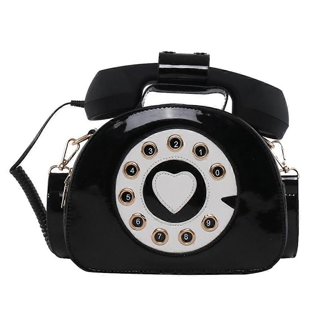 Durable PU Crossbody Bag with Distinctive Telephone Number Pattern for