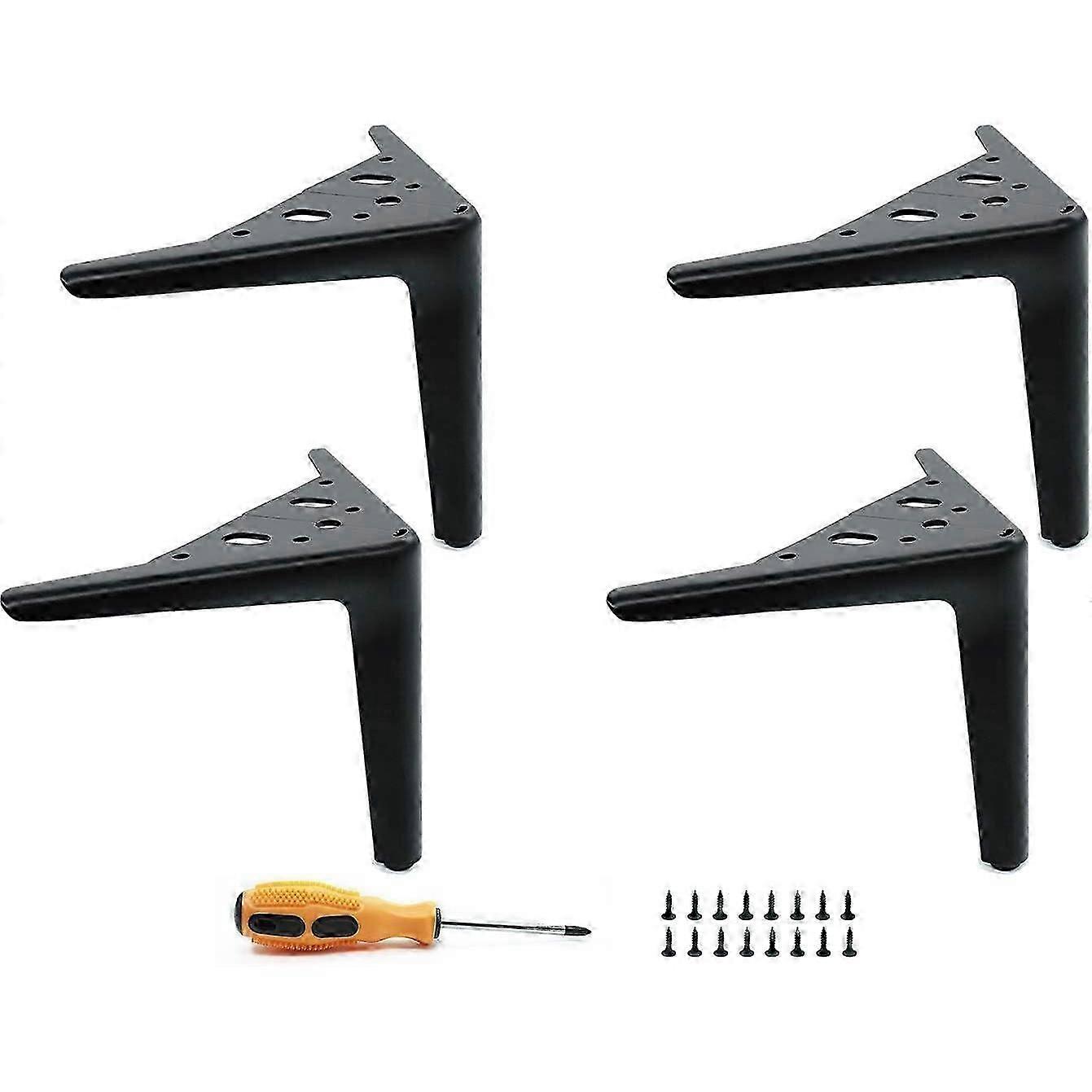 Furniture Legs, Set Of 4, Modern Industrial Style, Higher Thickness Ensures Loading Capacity, Easy To Assemble, Ideal For Diy Furniture Projects