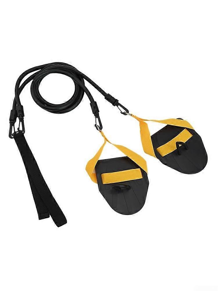 Improved swimming technique with adjustable resistance band, swim trainer system (blue, 18 kg)