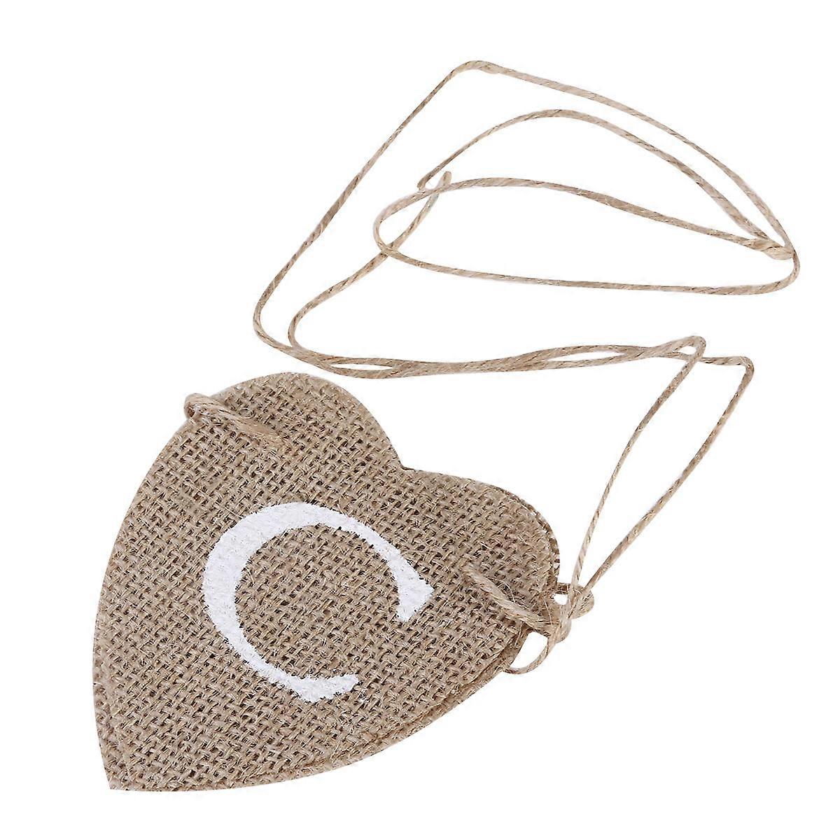 약혼 배너, 소박한 웨딩 카드, 세례식 및 출산 축하용 삼베 배너 1세트