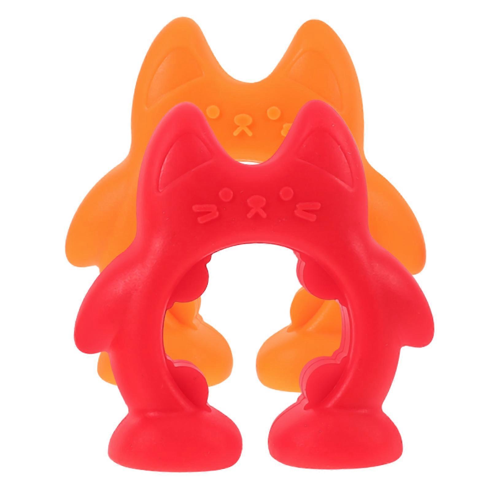 Crab Spoon Holder For Pot Kitchen Utensils Secure Attachment Red Silicone 2Set