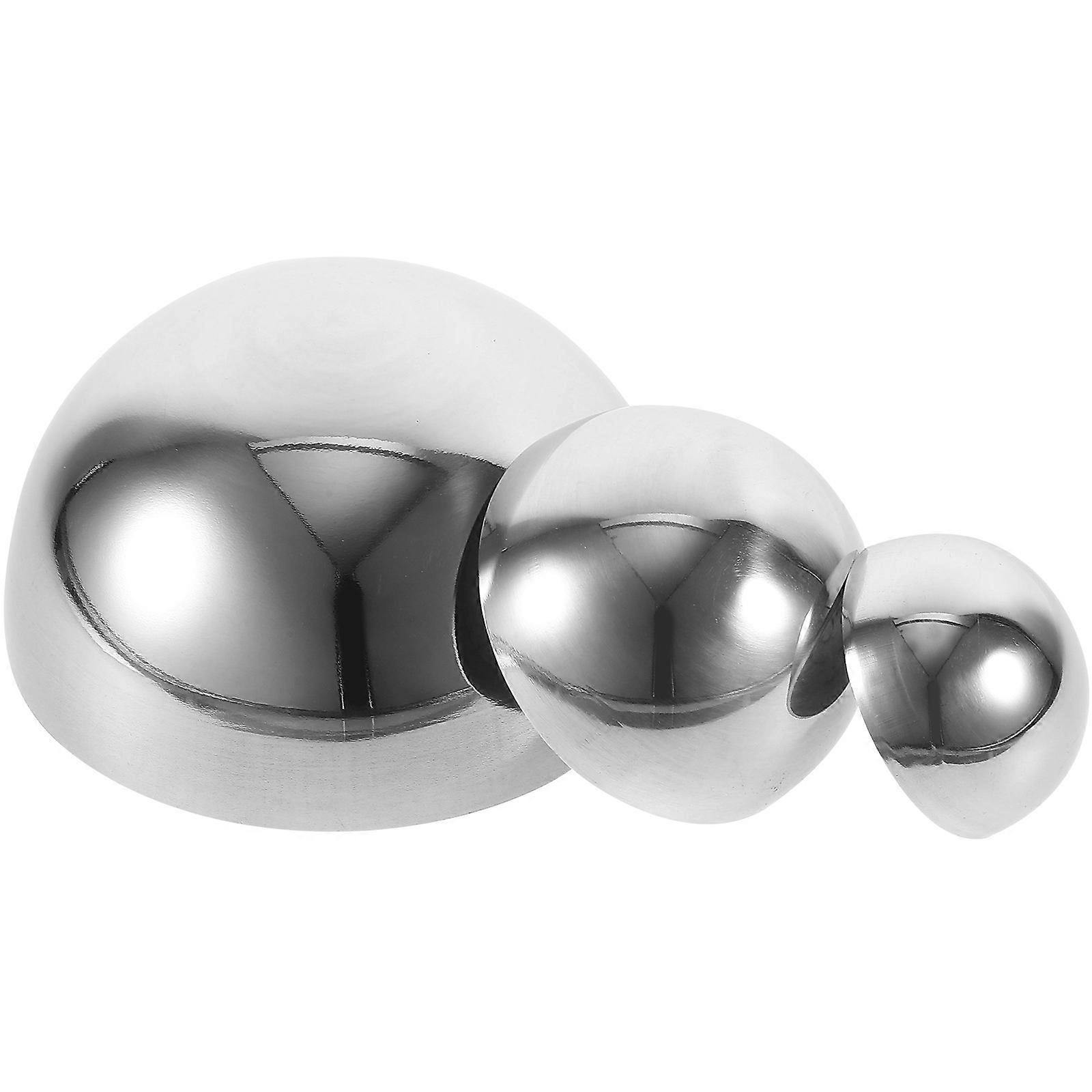 Gazing Balls For Garden Hemispherical Decor Reflective Hemisphere Ball 3Pcs