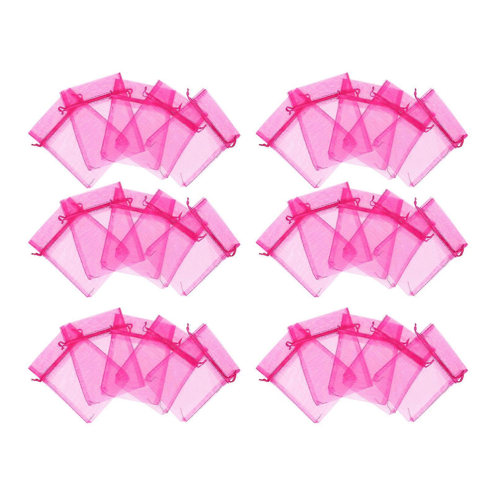 present Packaging Pouches Handmade Items Festival Durable Organza 15X10CM 100Pcs