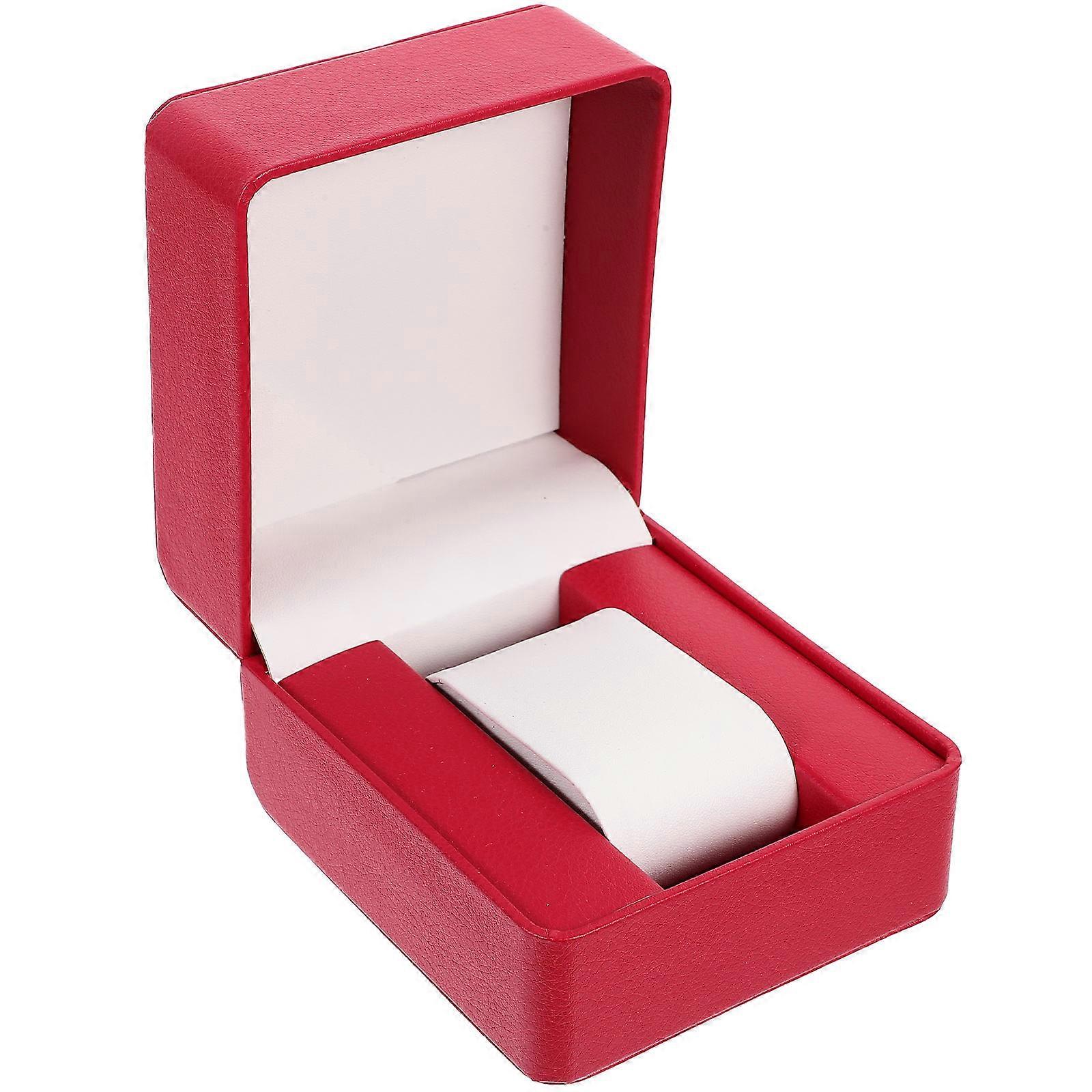 Red Packing Case Modern Style Rectangular Shape Waterproof Dustproof For Weekend Trip 1Pcs