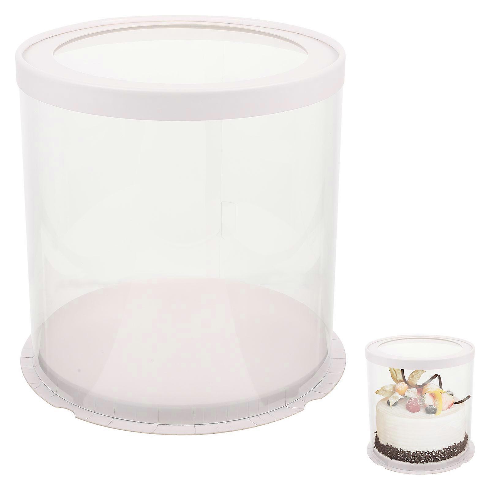 Clear Cake Carrier For Baking And Transporting Cakes Suitable For Home Users 9.8X9.8X9.1in 2Set