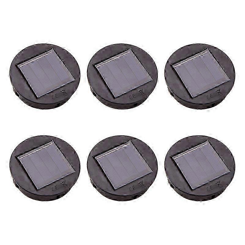 6Pc Smart Garden Solar Powered Replacement Round LED Light Box Solar Battery Box Solar Cells Li-Ion Edition 0718