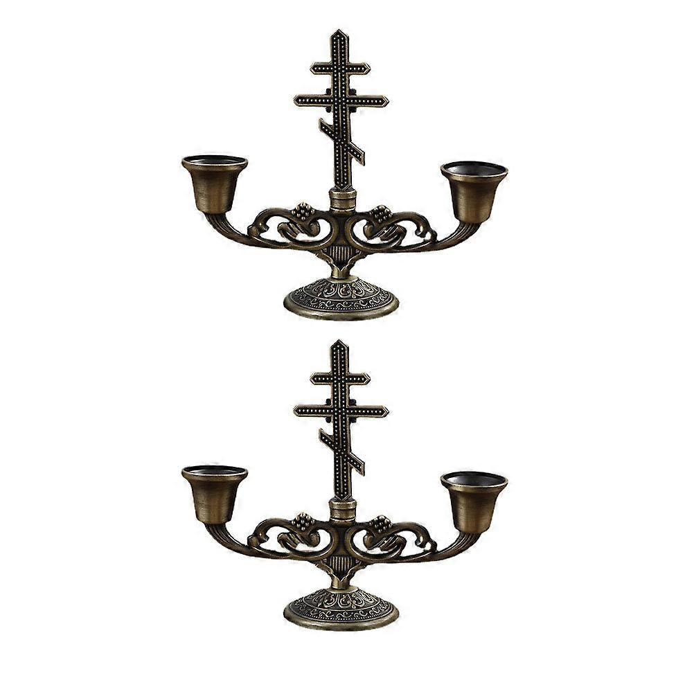 Here's a refined and engaging product description for your **2pcs Vintage European Two Head Candle Stand / Creative Retro Candlestick Decor**: