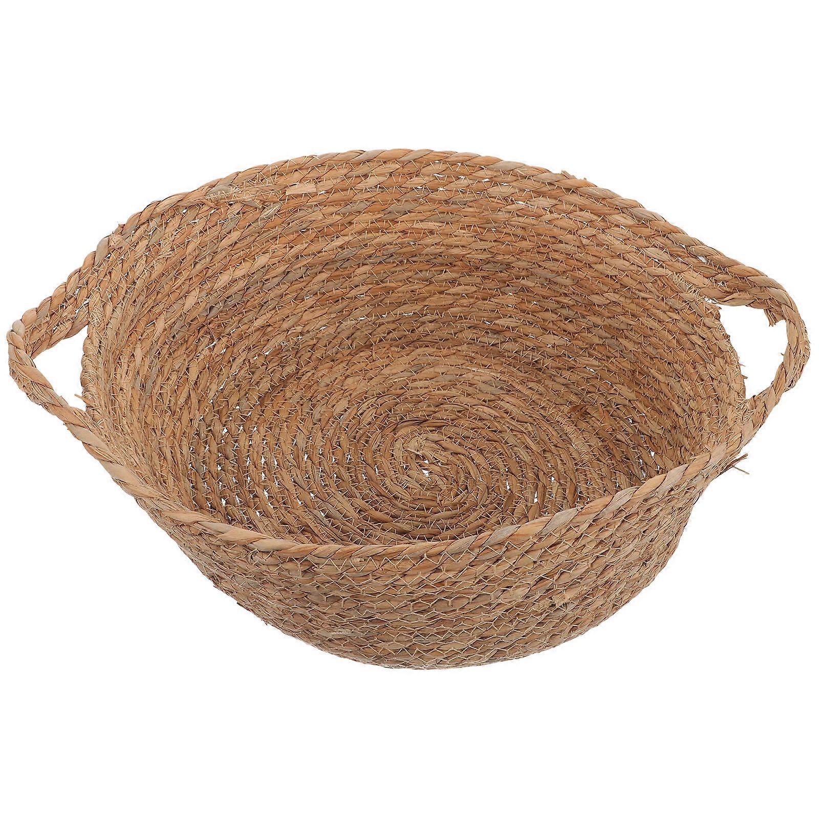 Breathable Woven Grass Cat Bed Durable Indoor Nest Comfortable Open Design Easy Clean for Kittens Small Pets