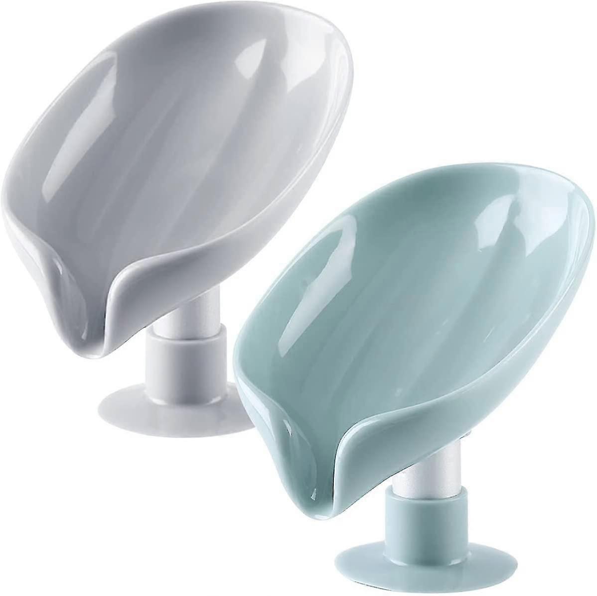 Soap Dish - 2pcs Drainable Soap Box with Suction Cup, Suction Cup Soap Dish, for Multifunctional
