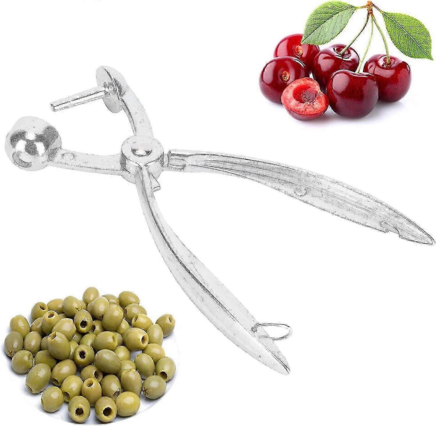 Manual Cherry Pit Remover - Kitchen Seed Remover Tool for Olives Cherries Red Dates