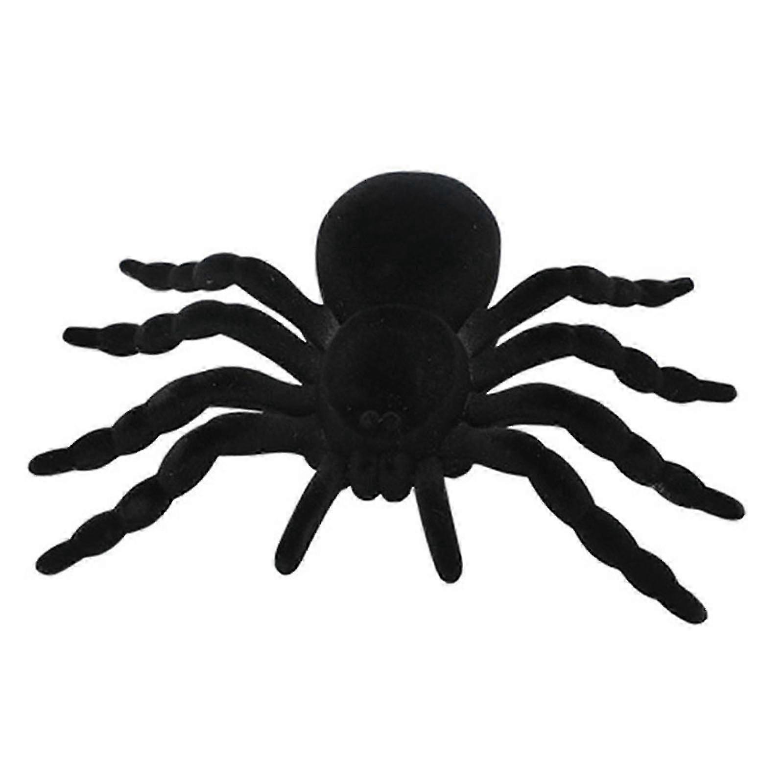 Simulation Spider Realistic Lifelike Non-deformation Halloween Flocking Spider Scary Scenes Haunted House Decorations