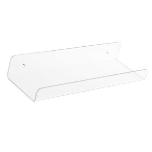 2xWall Mounted Acrylic Shelf Retail Display Bathroom Bedroom Storage Shelf